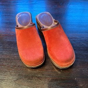 Vintage J.Crew Red Suede Clogs